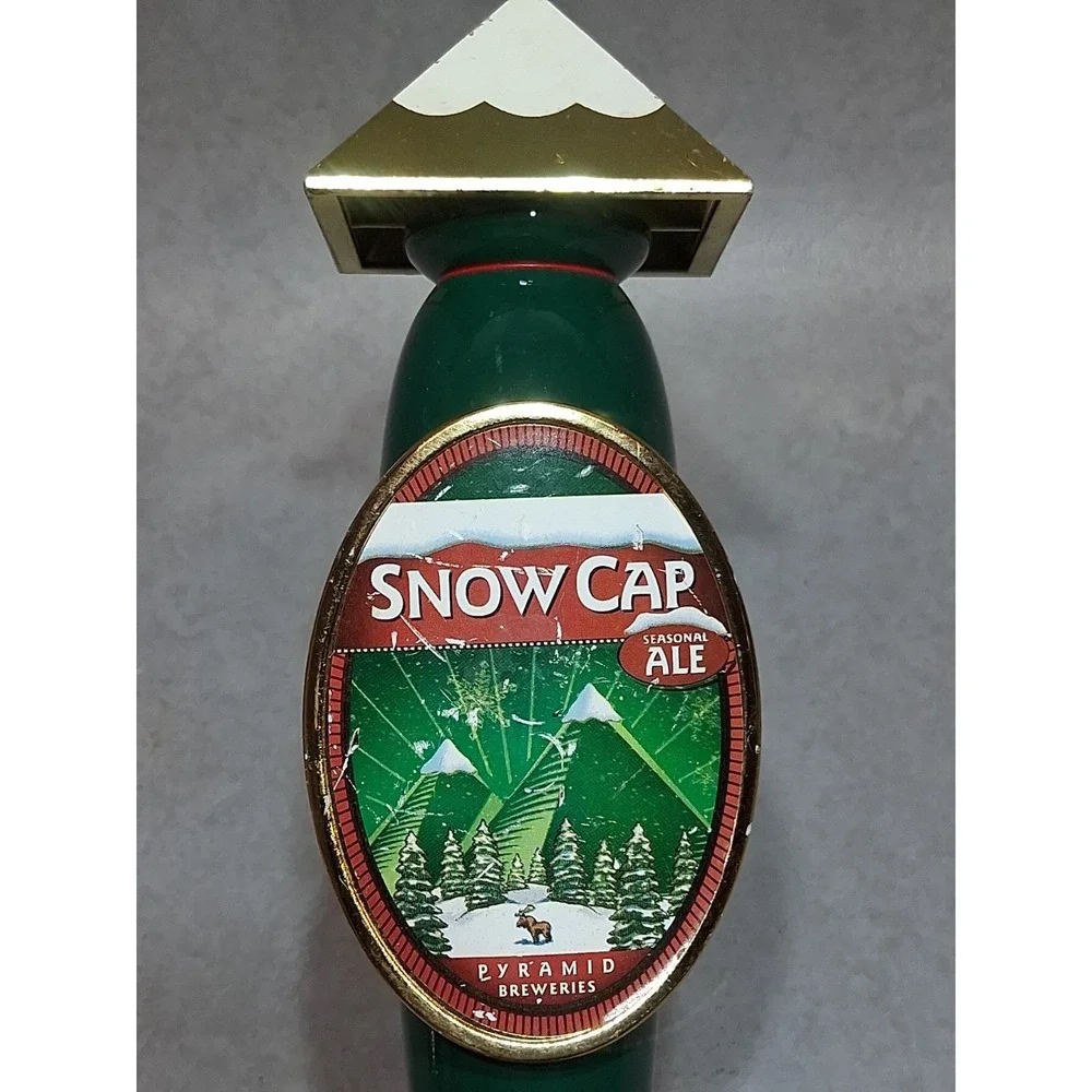 VTG Pyramid Snow Cap Ale Beer Tap Wood Handle Hart Brewing Seattle Kalama WA Bar